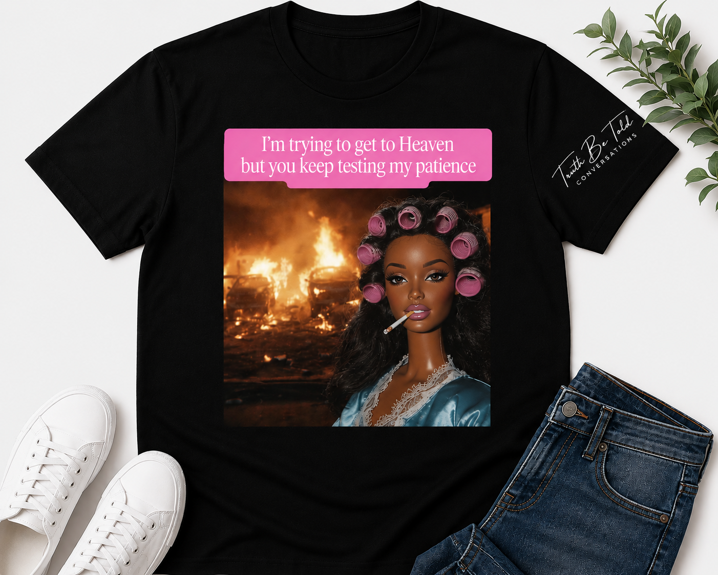 Barbie Trying to Get to Heaven Tee - Black