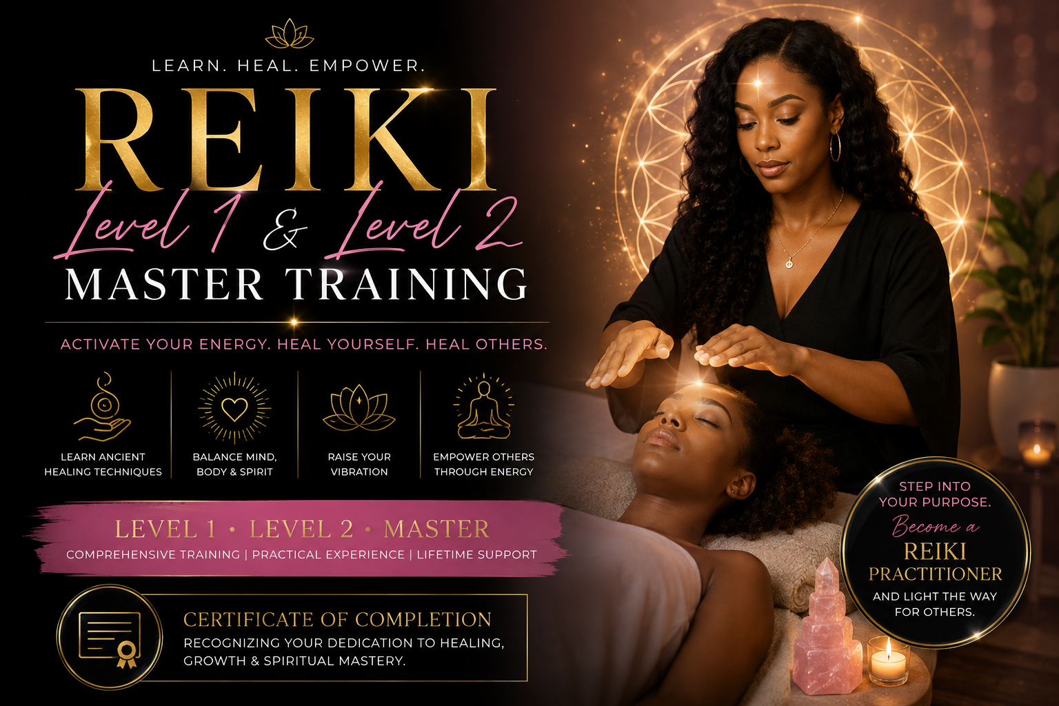 Usui Reiki Level 1 & 2 Certification